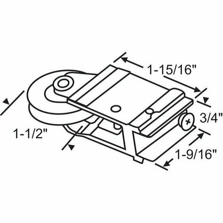 STRYBUC Patio Door Roller Assembly 9-406N